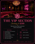 Bar and Lounge: THE VIP SECTION